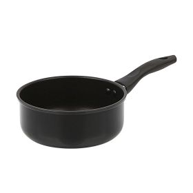 2 qt Non-Stick Aluminum Saucepan, Black