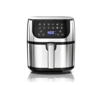 8.5Qt Air Fryer, 12-In-1 Large Air Fryer For Family, 400 F Rapid Air Crispy Technology, Roast Bake Dehydrate Reheat, 1800W (Option: silver)