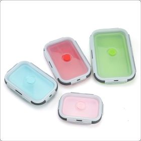 Reusable Pizza Storage Container with  Microwavable Serving Trays - Adjustable Pizza Slice Container to Organize & Save Space - BPA Free, Microwa (Color: Green, size: 1200ML)